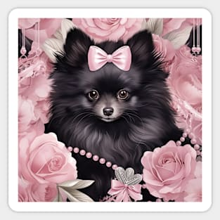 Rosy Black Pom Sticker